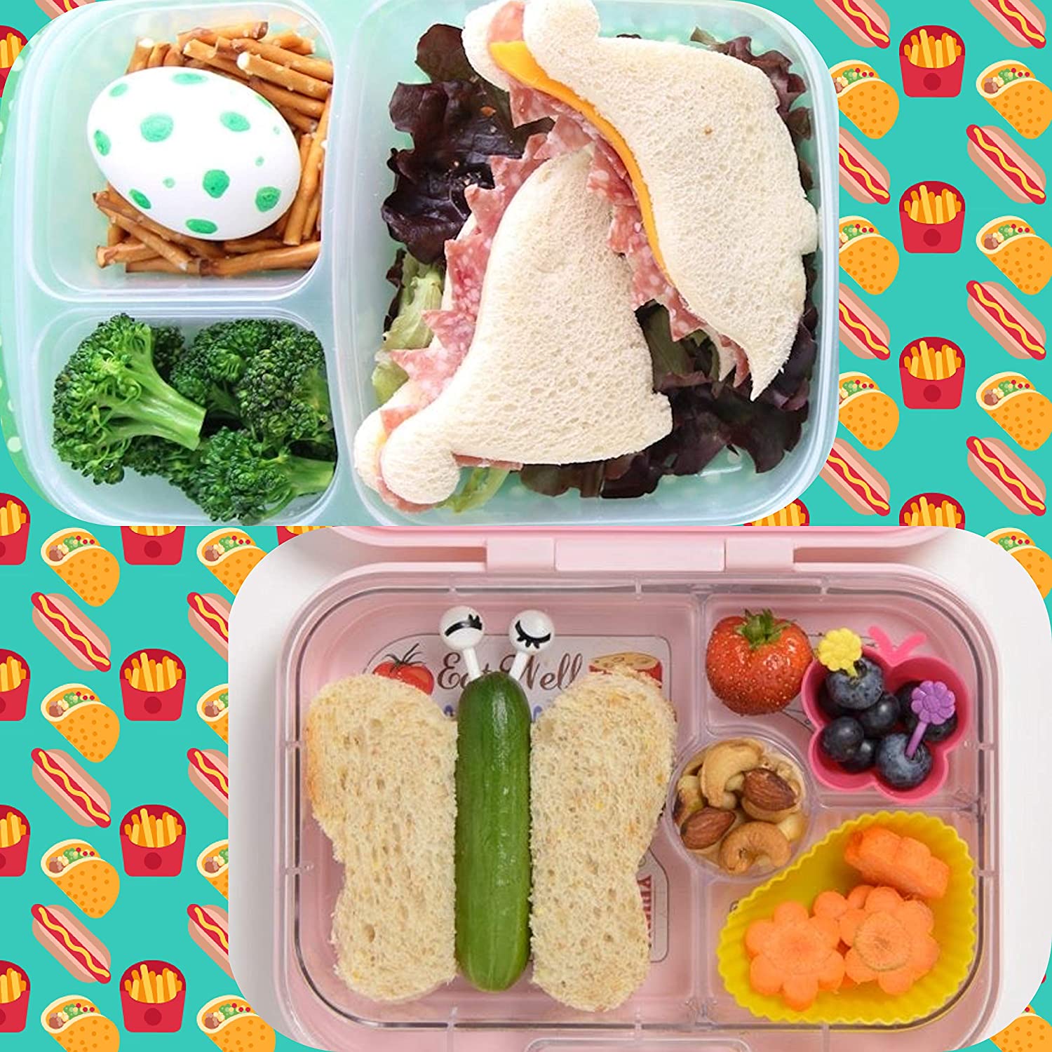 Complete Bento Lunch Box Supplies and Accessories for Kids - Sandwich  Cutter and