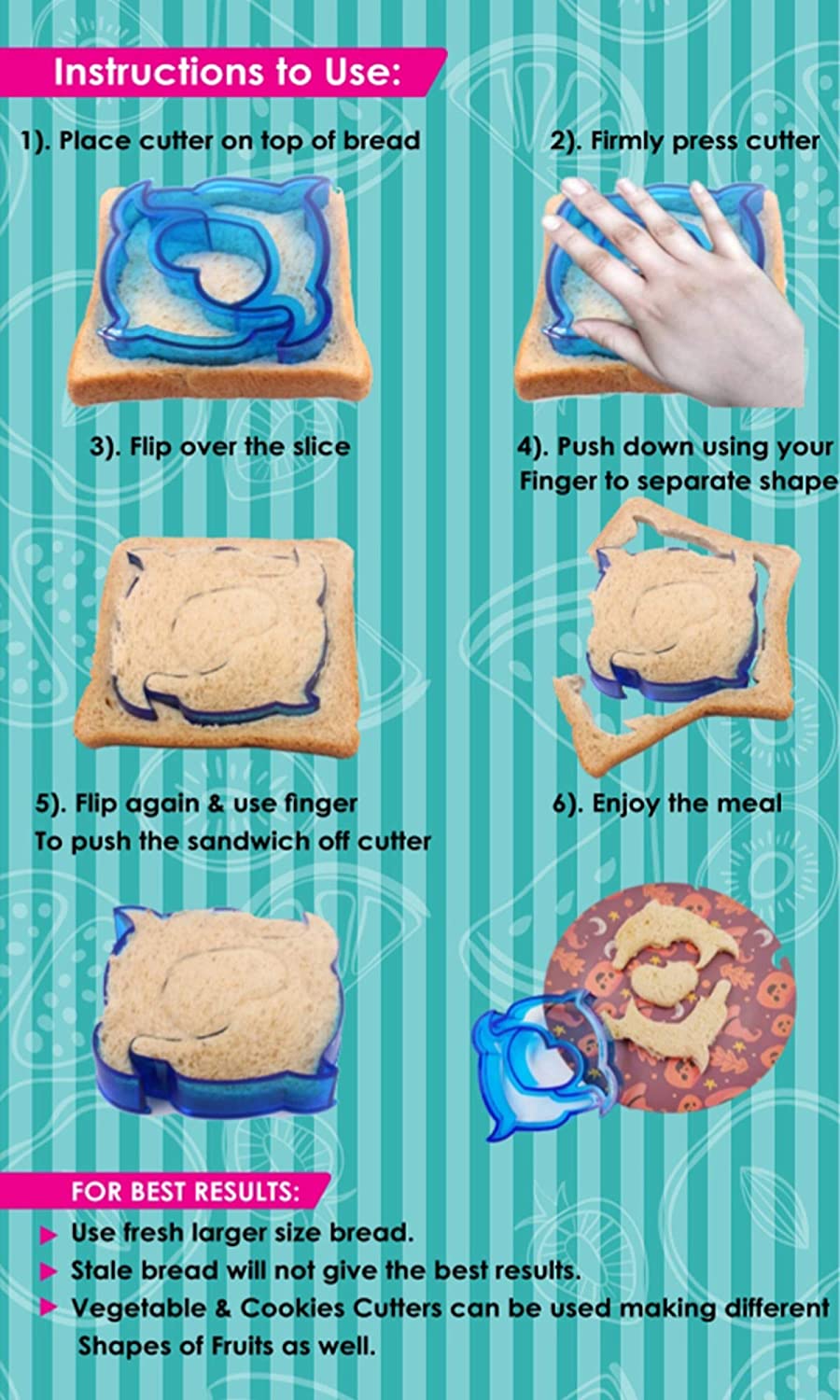 Funutters Sandwich Cutters for Kids - 20 pcs/set - Mini Cookie